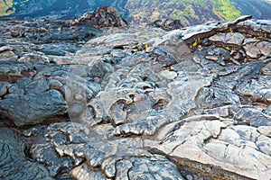 Molten cooled lava landscape
