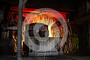 Molten hot steel