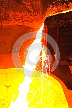 Molten hot steel