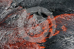 Molten lava