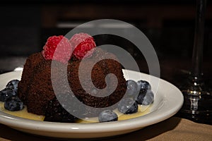 Molten Lava Cake with Fruit
