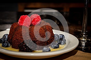 Molten Lava Cake with Fruit