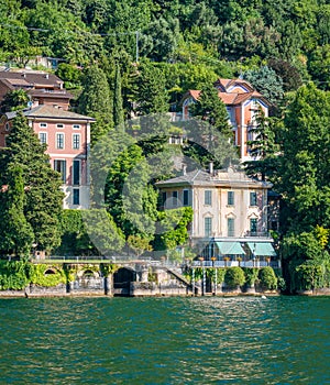 Scenic sight in Moltrasio, on Lake Como, Lombardy, Italy. photo