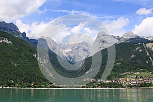 Molveno and its lake, Trentino, Italy