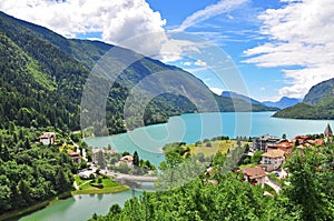 Molveno lake in italian Alps