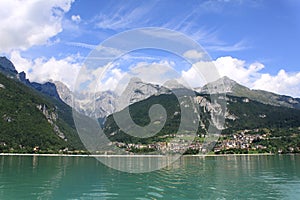 Molveno landscape with its lake, Trentino, Italy