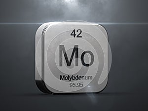 Molybdenum element from the periodic table