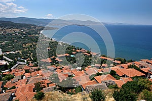 Molyvos on Lesvos Island in Greece.