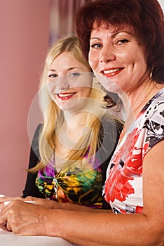 Mom with adult daughter portrait