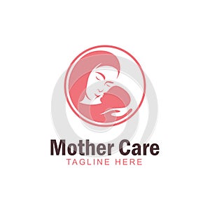 Mom And Baby Logo Icon Baby Care Design Concept Template