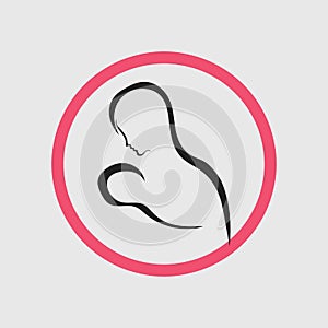 Mom and baby, Motherhood and Childbearing Logo Design Inspiration Vector