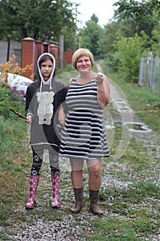 Mom and daughter spend the summer outdoors