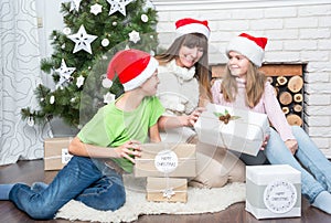 Mom with kids considers gifts