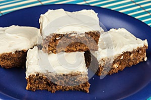 Mom`s homemade frosted raisin spice bar