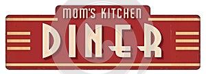 Mom`s Kitchen Sign Plaque Diner Decoration Cook photo