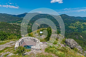 Momchilova krepost fortress in Rhodopes mountains in Bulgaria