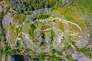 Momchilova krepost fortress in Rhodopes mountains in Bulgaria