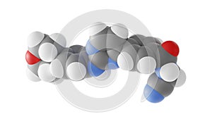momelotinib molecule, gs-0387, molecular structure, isolated 3d model van der Waals