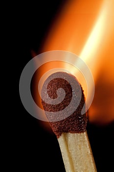 The moment of burning the match I took with the macro, the future, the past, the current