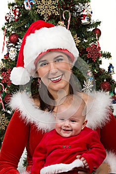 Mommy and Baby Santa