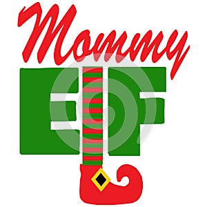 Mommy Elf in Red and Green