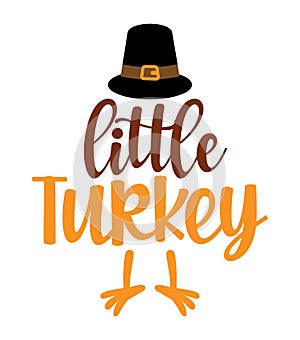 Mommy`s little Turkey - Baby clothes calligraphy label.