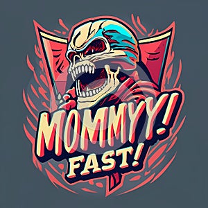 Mommyy! Fast! - A Skull With A Flag