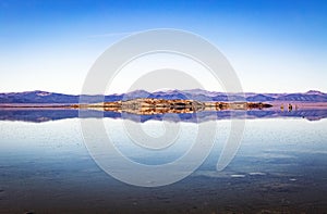 Momo Lake Desert Landscape Reflection