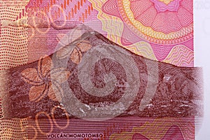 Momotombo volcano from Nicaraguan money photo