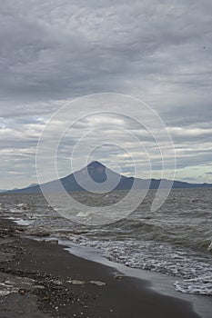 Momotombo vulcano panoramic view, Leon photo