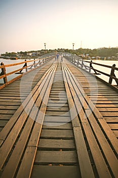 Mon Bridge in Sangkhla Buri, Kanchanaburi Province, Thailand