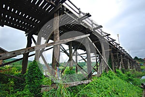 Mon bridge in Sangkhlaburi Kanchanaburi
