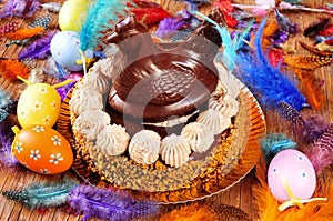 mona de pascua, an ornamented cake eaten in Spain on Easter Monday photo