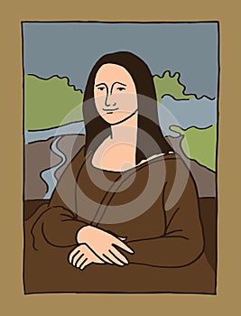 Mona Lisa illustration photo