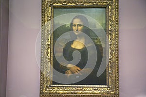 Mona Lisa by Leonardo Da Vince at the Louvre Museum, Paris, France