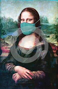 Mona Lisa Mask, Coronavirus, COVID-19 photo