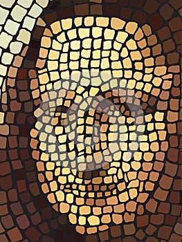 Mona Lisa portrait mosaic art photo