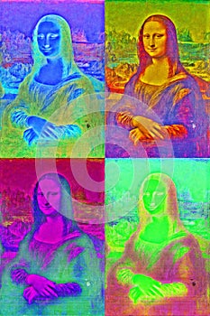 Mona lisa pop art style photo