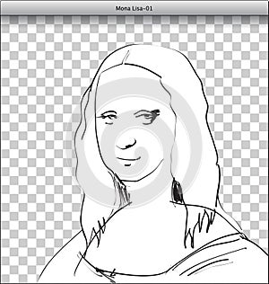 Mona Lisa Sketch in DTP