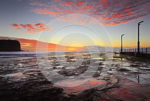 Mona Vale coastal seascape at sunrise