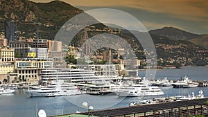 MONACO - The Condamine and Hercules Port;ULTRA HD 4K,real time