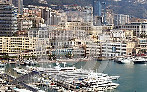 Monaco Grand Prix French riviera, CÃÂ´te d`Azur, mediterranean coast, Eze, Saint-Tropez, Cannes. Blue water and luxury yachts.