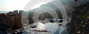 Monaco harbour panorama