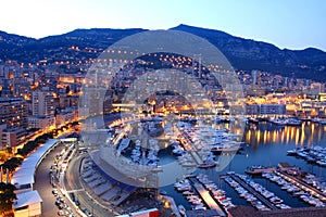 Monaco at night