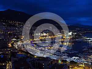 Monaco by night
