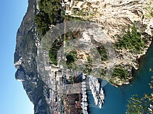 Monaco port and mountains