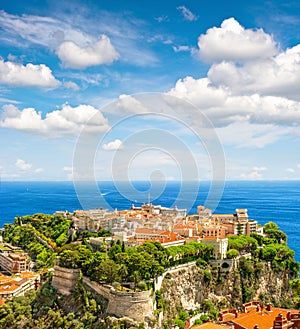 Monaco with Princes Palace. Mediterranean Sea. French riviera photo