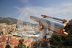 Monaco a rich Tax Haven in the Mediterranean with a telescope photo