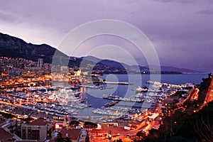 Monaco Waterfront at Night