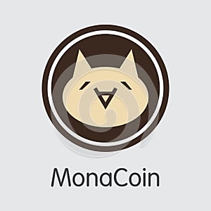 Monacoin - Cryptocurrency Colored Logo.